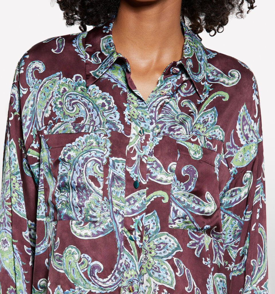 Paisley pattern shirt - women's shirts - Multi-color | Sisley image number 4